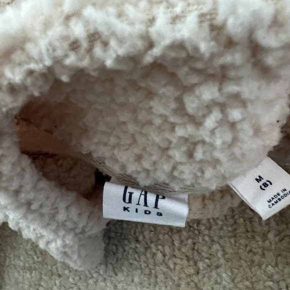 3 for $6 Gap Girls Fleece Teddy Zip Up Pullover M / 8 - Picture 2 of 7